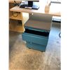 Image 2 : GREY/BLUE 2 DRAWER MOBILE PERSONAL STORAGE CABINET