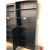 Image 2 : BLACK 80" X 32" X 12" DOUBLE DOOR BOOKCASE