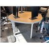 Image 2 : MAPLE/WHITE 58" DIAMETER CONFERENCE TABLE