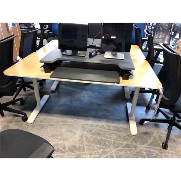 MAPLE 63  X 32  ADJUSTABLE HEIGHT COMPUTER TABLE