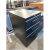 Image 2 : TEKNION BLACK 3 DRAWER PERSONAL FILE CABINET