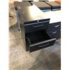 Image 2 : TEKNION BLACK 3 DRAWER PERSONAL FILE CABINET