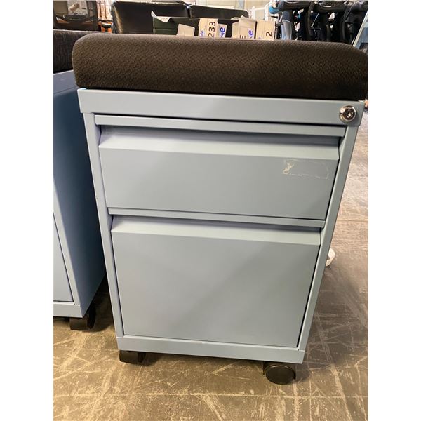 BLACK/BLUE 2 DRAWERS MOBILE PERSONAL CABINET