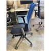 Image 2 : STEELCASE BLUE/BLACK MESH BACK ADJUSTABLE ARM TASK CHAIR