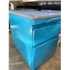 Image 2 : GREY/BLUE 2 DOOR MOBILE PERSONAL STORAGE CABINET