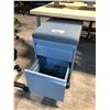 Image 2 : BLUE 2 DRAWER PERSONAL FILING CABINET