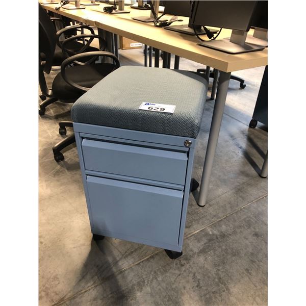 BLUE 2 DRAWER PERSONAL FILING CABINET