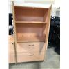 Image 2 : MAPLE 66"H X 36" X 24" 2 DRAWER LATERAL FILE/DOUBLE DOOR COMBO CABINET