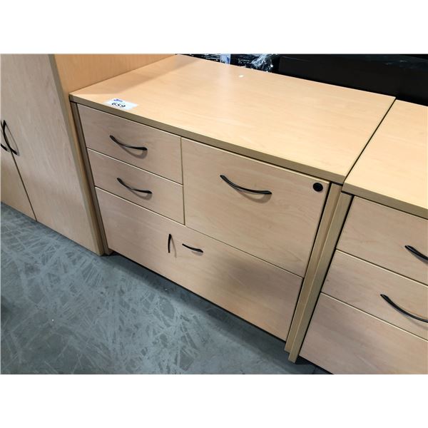 MAPLE 36  X 24  MULTI-FILE CABINET - BROKEN HANDLE