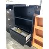 Image 2 : BLACK 60"H 2 DRAWER LATERAL FILE /BOOKCASE