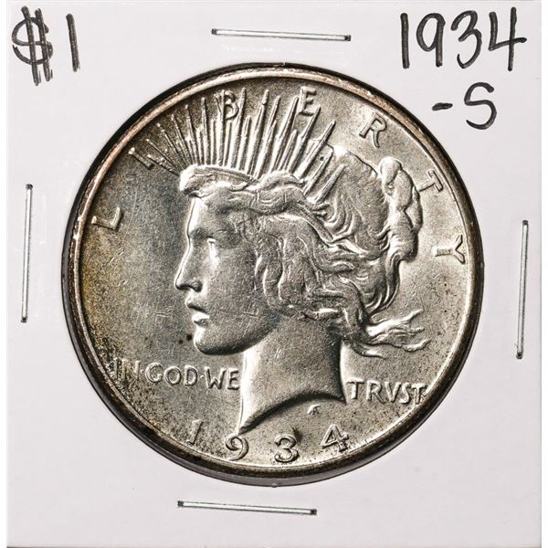 1934-S $1 Peace Silver Dollar Coin