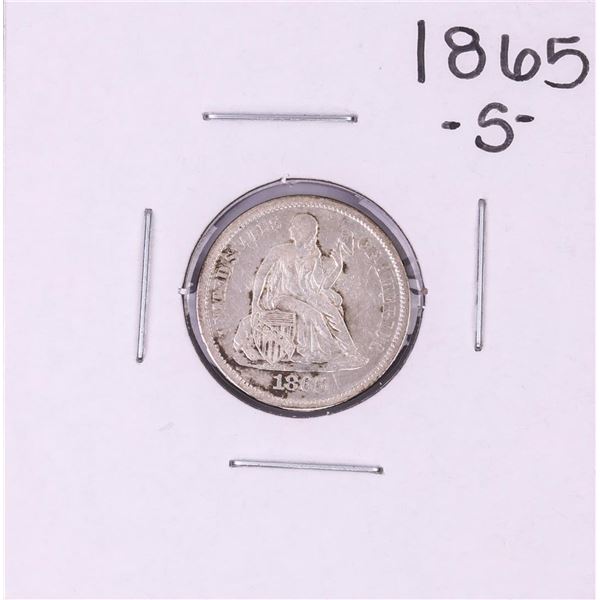 1865-S Seated Liberty Dime Coin