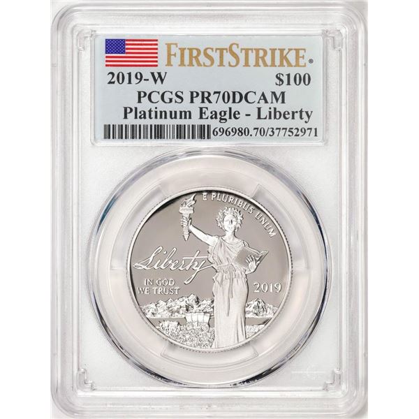 2019-W $100 Proof American Platinum Eagle Coin PCGS PR70DCAM First Strike