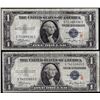 Image 1 : Pair of 1935A $1 Experimental "R" & "S" Silver Certificate Notes