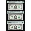 Image 1 : (3) Consecutive 1985 $100 Federal Reserve Notes Fr.2171-G PMG Superb Gem Unc 67EPQ