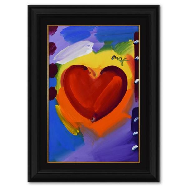 Peter Max  Heart  Original Mixed Media on Board