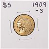 Image 1 : 1909-S $5 Indian Head Half Eagle Gold Coin