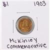 Image 1 : 1903 $1 McKinley Commemorative Gold Dollar Coin