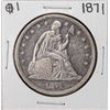 Image 1 : 1871 $1 Seated Liberty Silver Dollar Coin