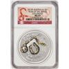 Image 1 : 2013-P Australia $1 Year Of The Snake 1oz. Colorized Silver Coin NGC MS69