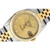 Image 1 : Rolex Mens Two Tone Factory VVS Champagne Diamond Datejust Wristwatch With Rolex Box