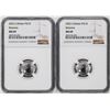 Image 1 : Lot of (2) 2022 Great Britain 10 Pounds Britannia 1/10oz Platinum Coins NGC MS69