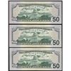 Image 2 : Lot of (3) 2009 $50 Federal Reserve Star Notes