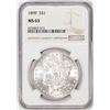 Image 1 : 1899 $1 Morgan Silver Dollar Coin NGC MS63