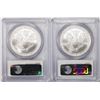 Image 2 : Lot of (2) 2007 $1 American Silver Eagle Coins PCGS MS69