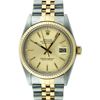 Image 1 : Rolex Men's Two Tone Champagne Tapestry Datejust Wristwatch