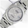 Image 2 : Rolex Mens Stainless Steel Gray Roman Datejust Wristwatch With Box