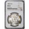 Image 1 : 1885-O $1 Morgan Silver Dollar Coin NGC MS63 Nice Toning