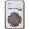 Image 1 : 1880-O $1 Morgan Silver Dollar Coin NGC MS62