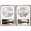 Image 2 : Lot of (2) 2014-(W) $1 American Silver Eagle Coins NGC MS69