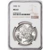 Image 1 : 1903 $1 Morgan Silver Dollar Coin NGC MS63