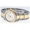 Image 7 : Rolex Ladies Midsize Two Tone Silver Index Datejust Wristwatch