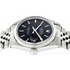 Image 9 : Rolex Mens Stainless Steel Black Index Datejust Wristwatch