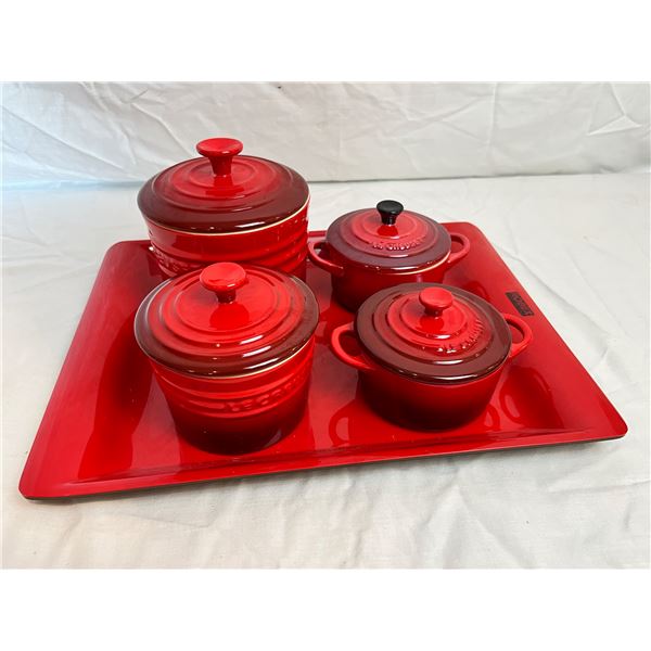 Le Creuset Jars, & Cookware & Robex Tray