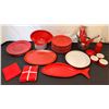 Image 1 : Large Assortment of Red Kitchenware