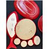 Image 8 : Large Assortment of Red Kitchenware