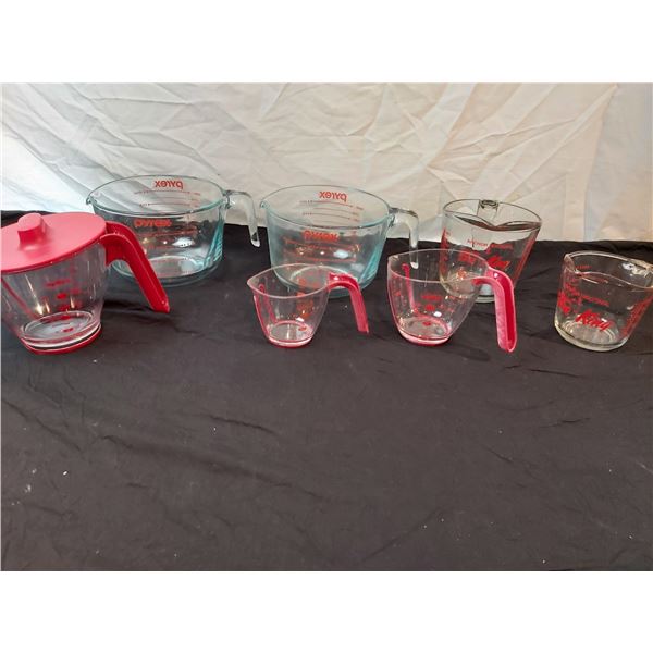 Asssorted Glass and Plastic Measuring Cups