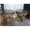 Image 1 : Elegant Crackle "La Francaise" Round End Tables