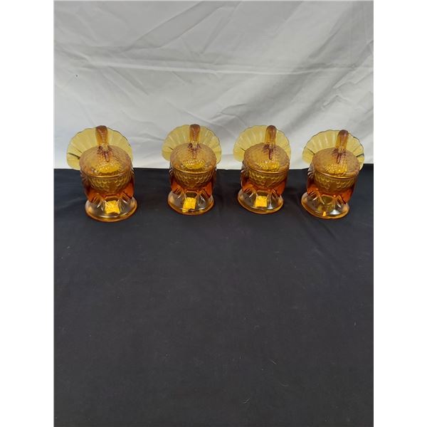 Williams Sonoma Amber Turkey Servers