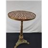 Image 1 : Brass Side Table with Shell Inlaid Top