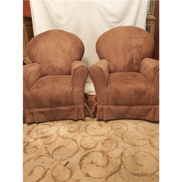 Kid Size Courdoroy Arm Chairs