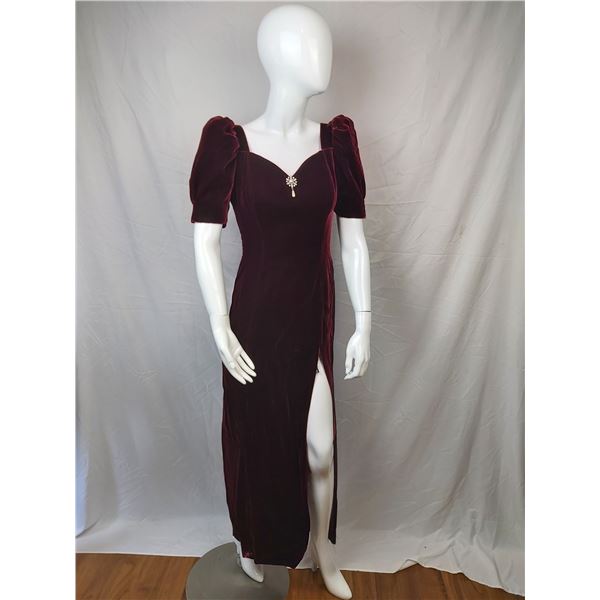 Vintage Nu-Mode Red Velvet Dress