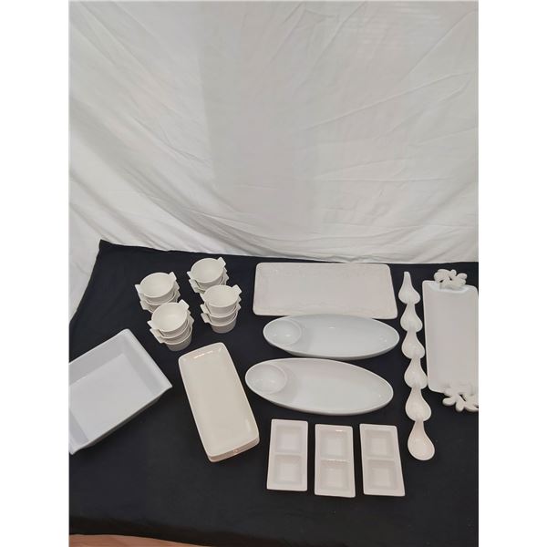 Assorted White Kitchen Dishes