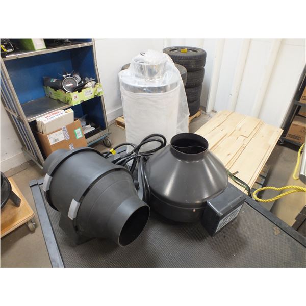 2 Exhaust Fans & 1 Filter For A Grow Tent