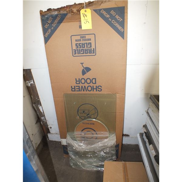 Shower Door & 1 Pc Of Thick Glass