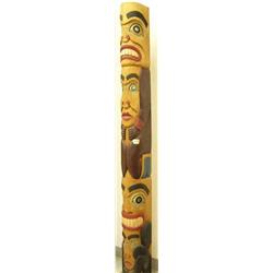 Totem Pole, 1 part, imported, Inlaid abalone 72"